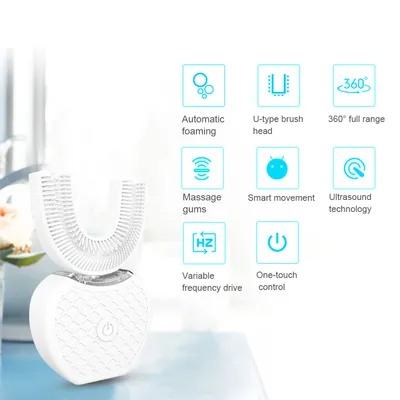 Smart Electric Toothbrush USB Rechargeable U-shaped Tooth