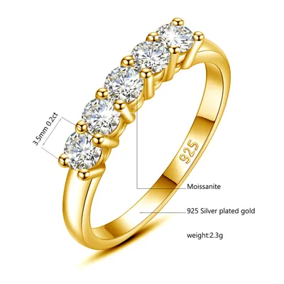 5-star Seven Star Diamond Female S925 Silver Ring
