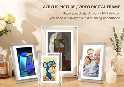 Digital Picture Frame Acrylic Video Player Digital Photo Frame Vertical Display With 1GB And Battery Type C Video Frame Gift For Loved
