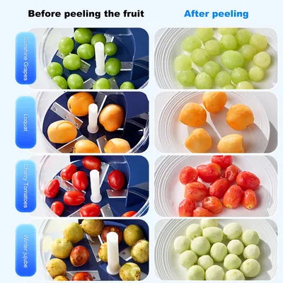 Automatic Electric Grape Peeler Electric Rechargeable Fruit Peeling Machine Hands-Free Skin Remover Home Kitchen Supplies Kitchen Gadgets