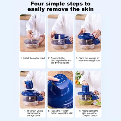 Automatic Electric Grape Peeler Electric Rechargeable Fruit Peeling Machine Hands-Free Skin Remover Home Kitchen Supplies Kitchen Gadgets