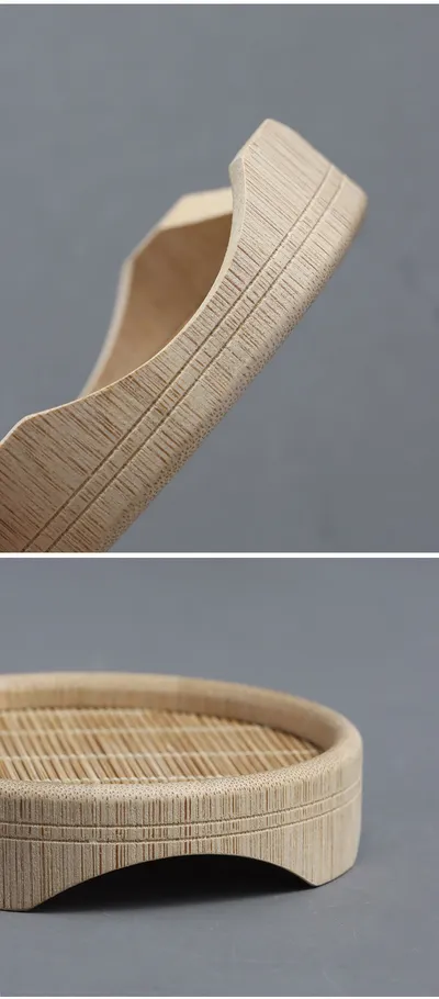 Chinese Retro Bamboo Mat-sided Teapot Cup Saucer