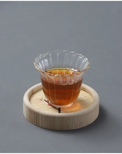 Chinese Retro Bamboo Mat-sided Teapot Cup Saucer