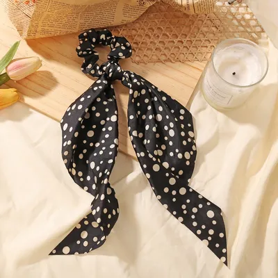 Small floral ponytail long streamer hair band
