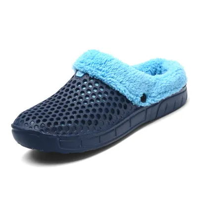 Large Size Cotton Slippers Couple Models Foot Hole Shoes Bag Heel Home