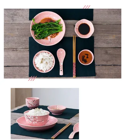 Tableware Set, Japanese Ceramic Dinnerware Set For Home, Kitchen, Person, 6 Uds.