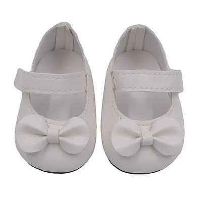 18 Inch American Girl Doll Shoes Solid Color Bow Shoes