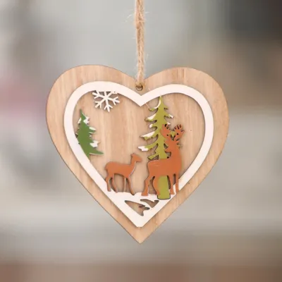 New Christmas Wooden Creative Pendant Decoration Supplies