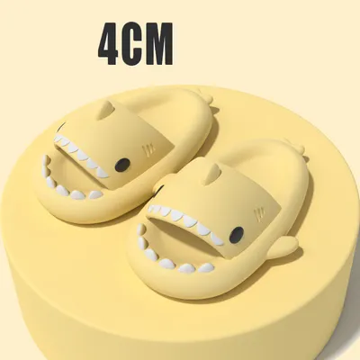 Cartoon Shark Slippers Funny Cutes Soft Slipper Indoor Outdoor  Shoes For Women Men Couples