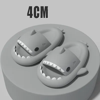 Cartoon Shark Slippers Funny Cutes Soft Slipper Indoor Outdoor  Shoes For Women Men Couples