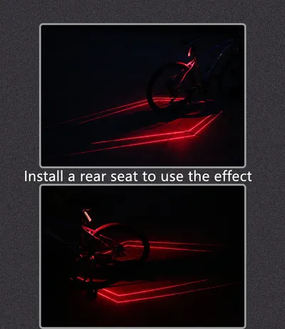 Cycling bicycle light tail light laser tail light
