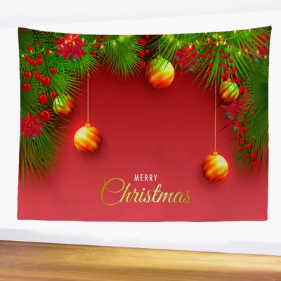 European and American polyester Christmas wall blanket
