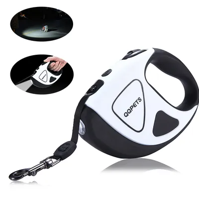 Pet Dog Automatic Retractable Fiber Leash Night Safety LED Shining Automatic Stretching Dog Hand Holding Rope Pet Supplies