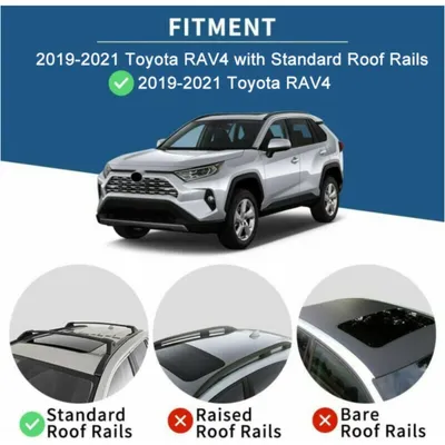 Roof Rack Cross Bars For T Oyota 2019-20 RAV4 Aluminum Luggage Cargo Bag Carrier