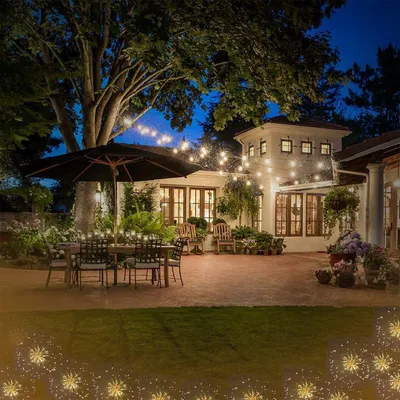 Solar firework lawn light