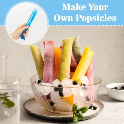 Party - 320 Popsicle Bags  2 Orange Funnels 1 Set