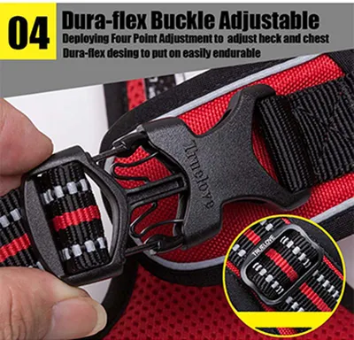 Truelove Pet Adjustable Safety Reflective Nylon Harness for Big Medium Large Dogs