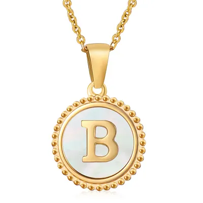 Fashion Stainless Steel Letter Necklace Female