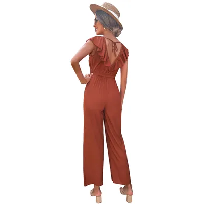European And American Women's Fashion Slim Waist Jumpsuit