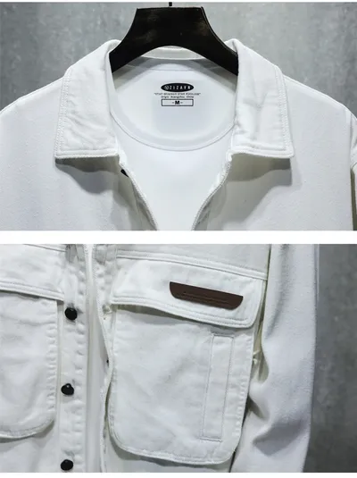 Fashion Men's Lapel Casual Denim Jacket