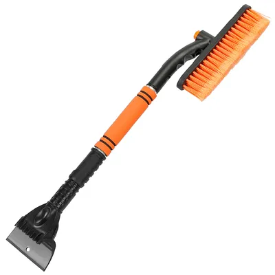 3 Color Options -- 1Pc 3 In 1 Windshield Ice Scraper Extendable Car Snow Removal Tool Telescoping Car Broom Snow Shovel Automobile Frost Removal