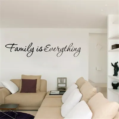 Family Iseverything English Proverbs Decorative Removable Wall Sticker