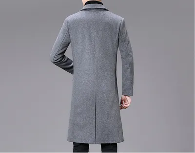 Men Casual Plus Cotton Long Coat