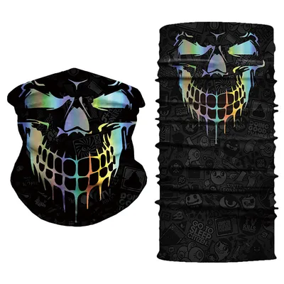 High Quality Digital Printing Multifunctional Towel Skull Sunscreen Cycling Mask Scarf