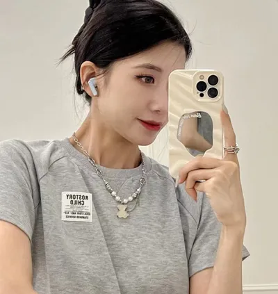 Wave Pattern Geometric Mirror Phone Case