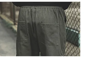 Men's Trousers Overalls Plus Size Cropped Trousers Casual Pants Men's Small Feet Long Pants