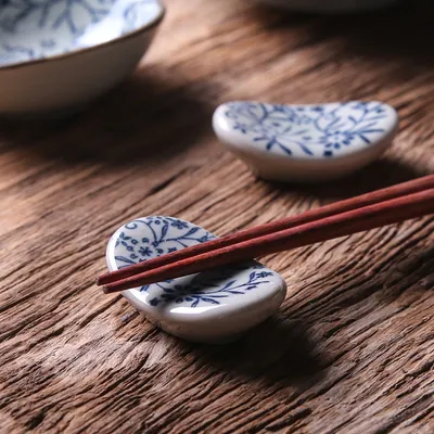 Crescent Ceramic  Pillow Spoon Fork Stand Dining Table Accessories Supplies