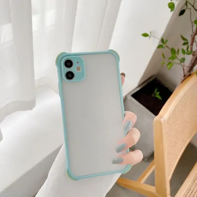 Skin Feel Frosted Mobile Phone Case Fine Hole Four Corners Anti-drop Color Mobile Phone Case