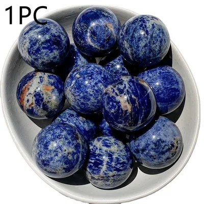 Blue Stone Ball Ornament Original Polished Crystal