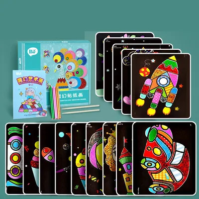 Children's Handmade DIY Colorful Magical Art Stickers