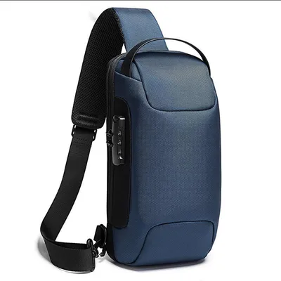 Men's waterproof shoulder bag men's business Korean messenger bag men's trend chest bag