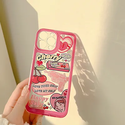 Illustration Sweet Cool Style Silicone Phone Case