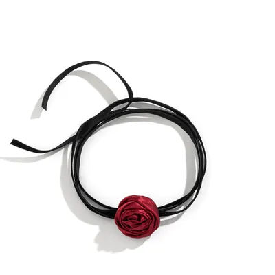 Retro Camellia Rhinestone Necklace For Women