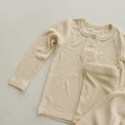 Baby Kids Pajamas Sets Girl Boy Sleepwear Suit Autumn Kids