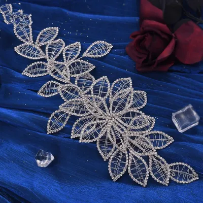 Women's Handmade Hollow Leaf Shape Rhinestone Headband