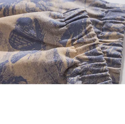 Retro Full Print Lapel Jacket Men's Street Loose Casual