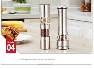 Multi-Layers Stainless Steel Pepper Mill Shaker Salt and Peper Grinder