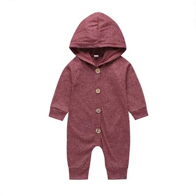 Hooded Single Breasted Baby Romper