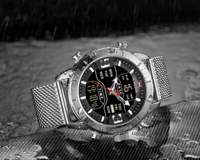 Quartz watch sports electronic dual display watch