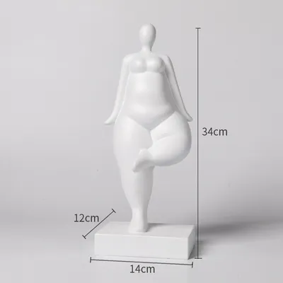 Modern Simple Fat Woman Abstract Figure Sculpture Home Living Room Hotel Window Crafts Furnishings