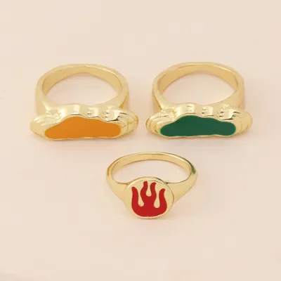 Simple Fashion Flame Personality Ring Women