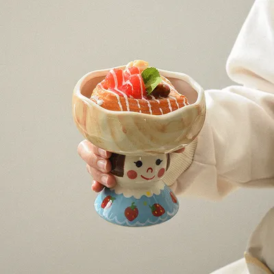 Creative Ceramic Mug Bowl Tray