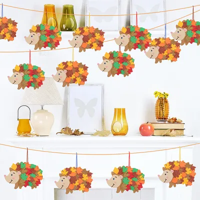 8 Pcs Fall Hedgehog Craft Kits