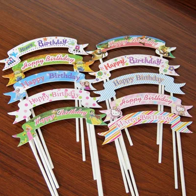Cake decoration cake flag