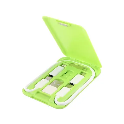 Portable Data Cable Business Card Holder Multi-function Charging Cable Mobile Phone Bracket Six-in-one