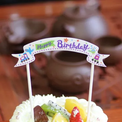 Cake decoration cake flag